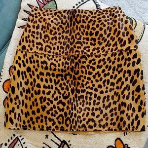 Fendi Calfhair Leopard Skirt 46